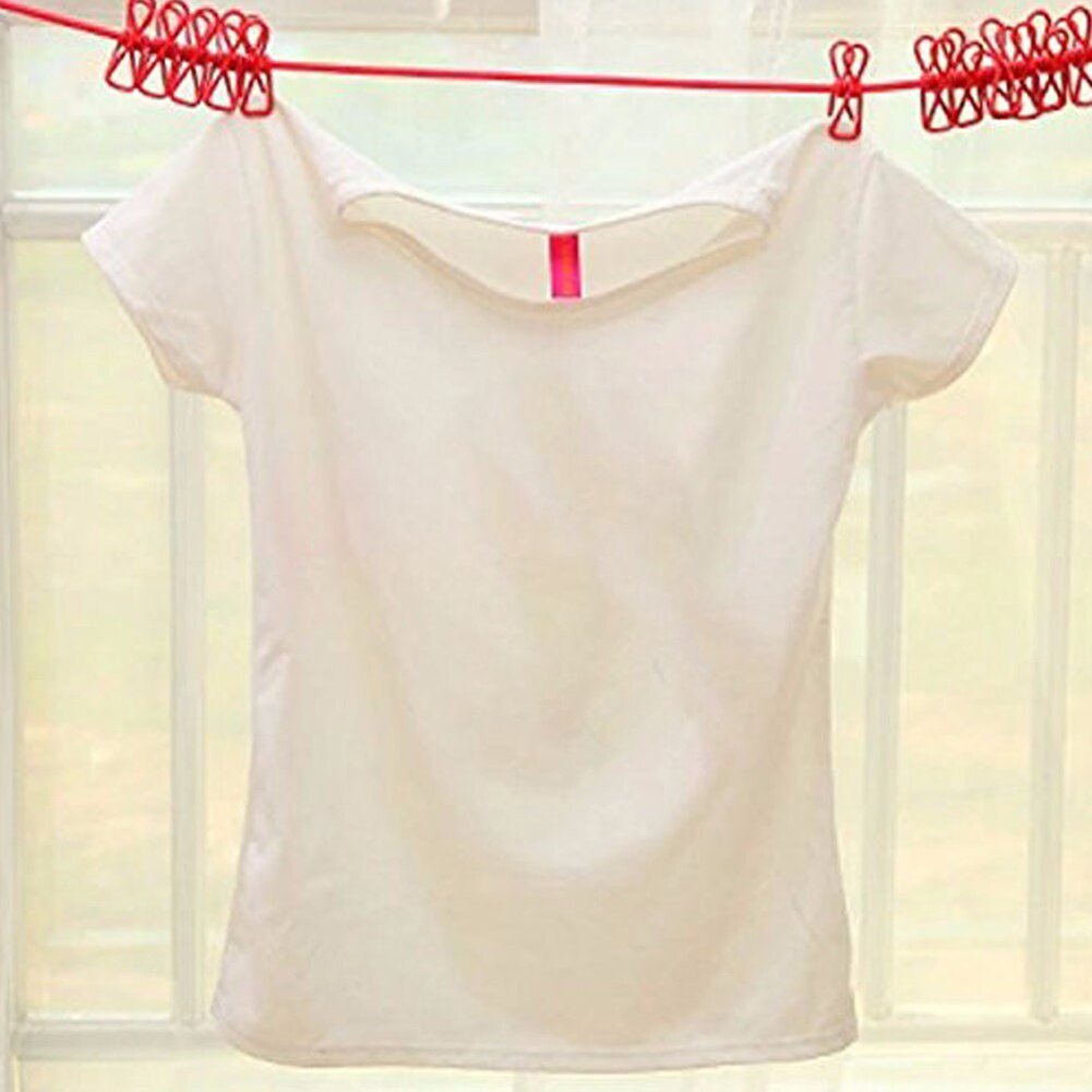 12 Clips Travel Elastic Clothesline