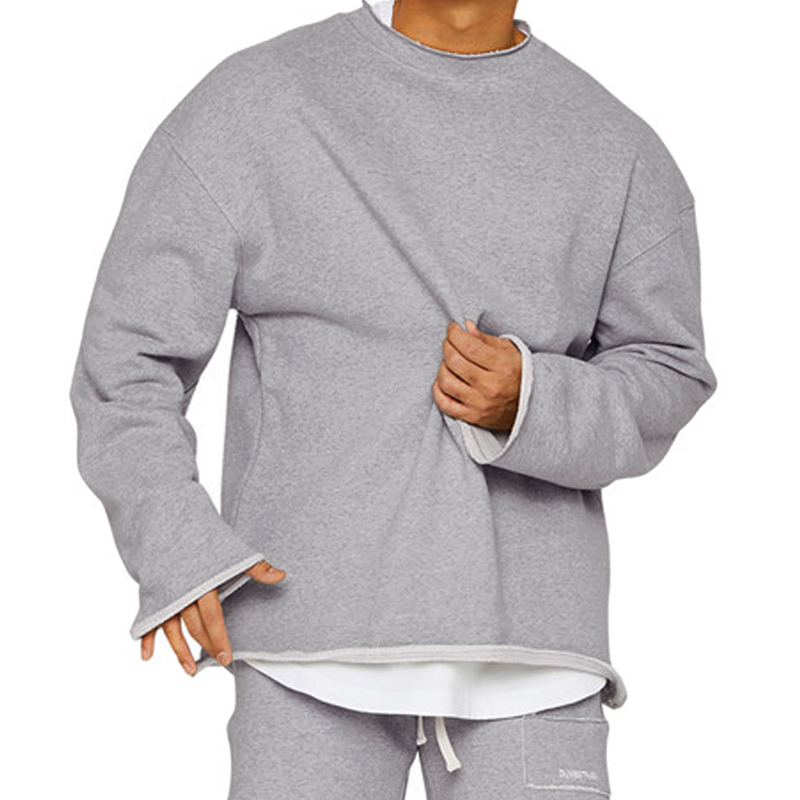 Men's Round Neck Loose Fit Casual Sweatshirt 16815807Z