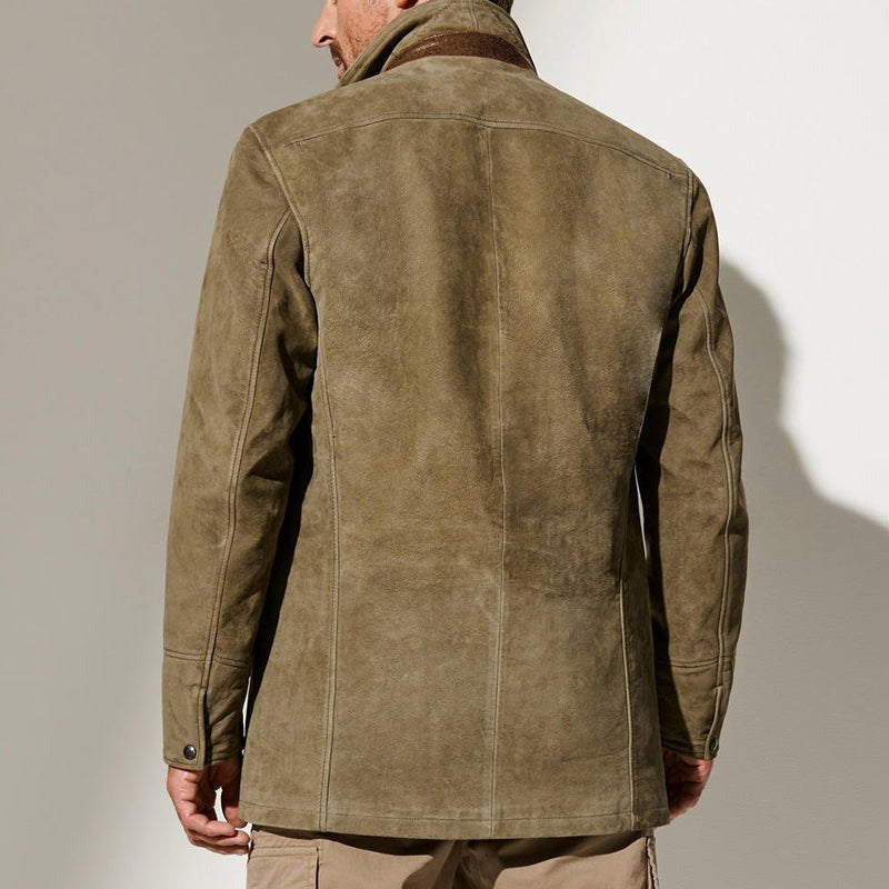 【24-hour shipping】Men's Autumn Vintage Buckskin Jacket 83271229YJ