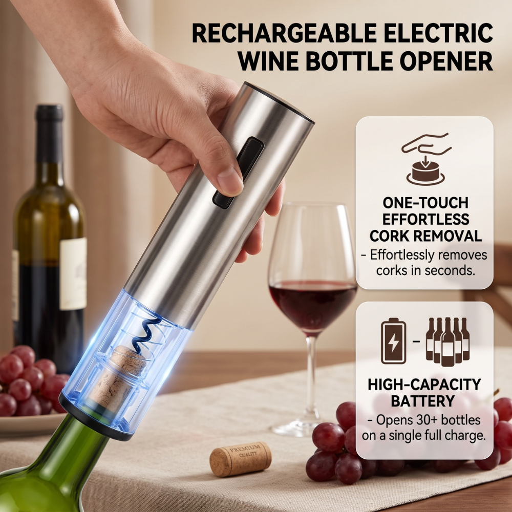 Rechargeable Electric Wine Bottle Opener