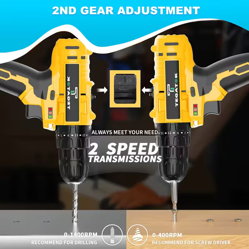 🔧 PowerForge 20V — Cordless Drill & 148-Piece Tool Set