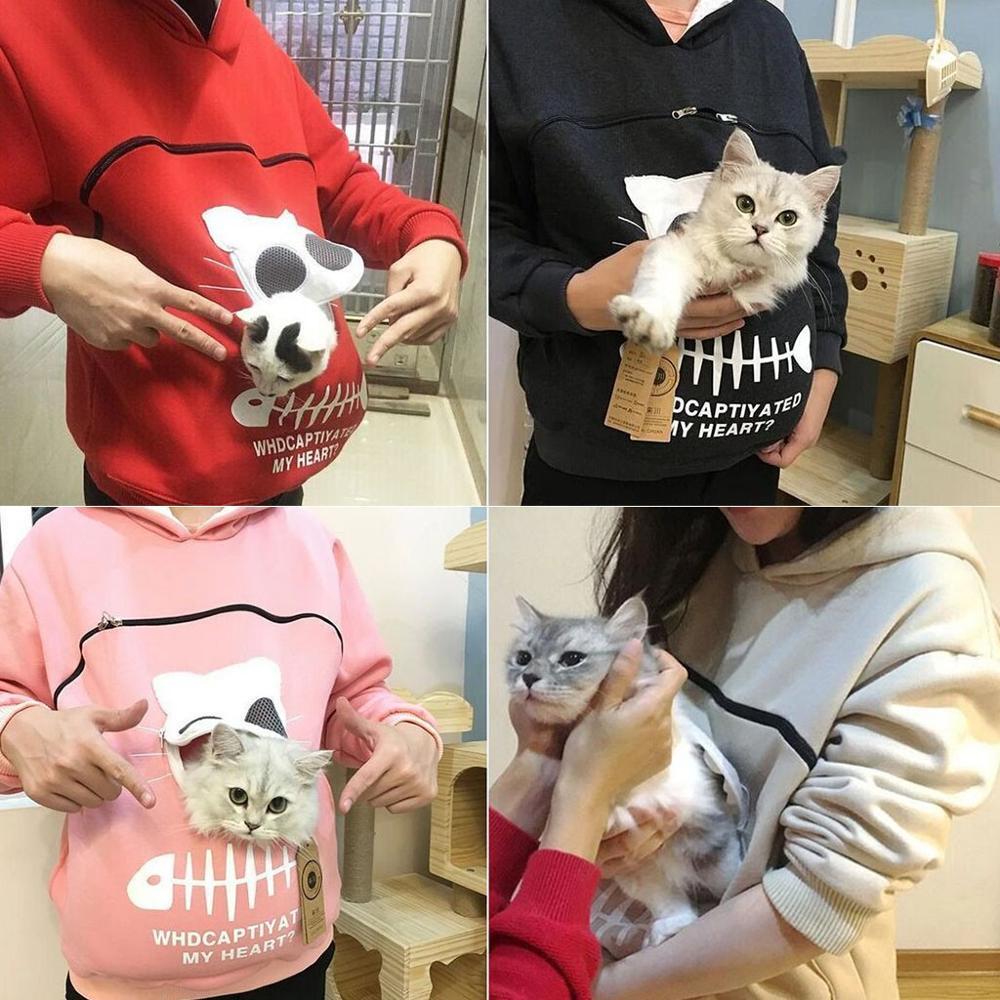 Cat Lovers Hoodie Cuddle Pouch