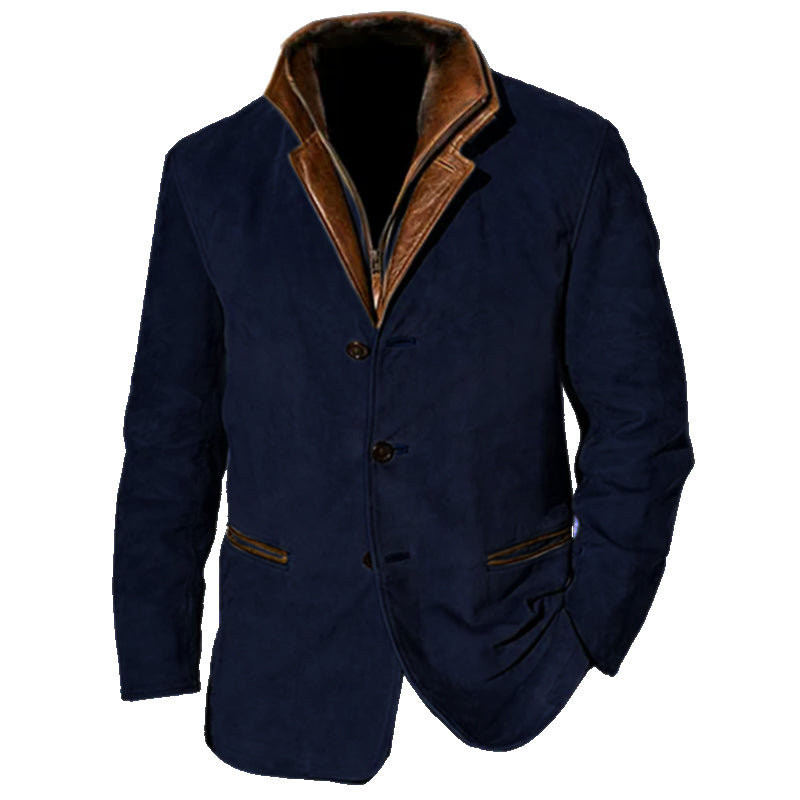 【24-hour shipping】Men's Autumn Vintage Buckskin Jacket 83271229YJ