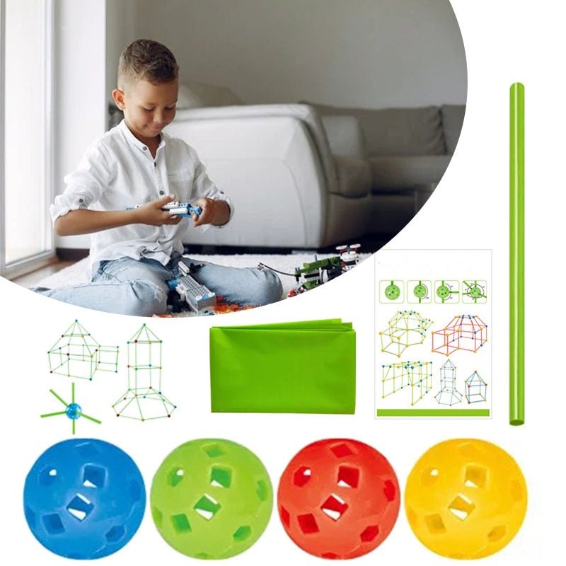 DIY 3D Kids Construction Fort Building Kit