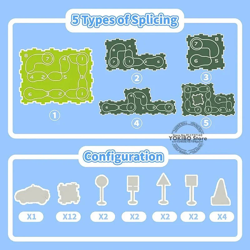Educational Puzzle Track Car