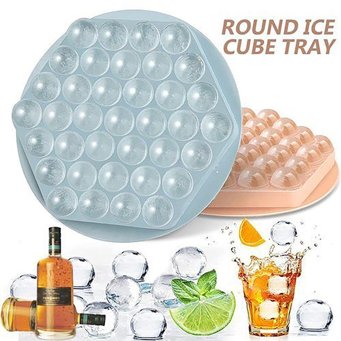 Hexagon Round Ice Cube Tray