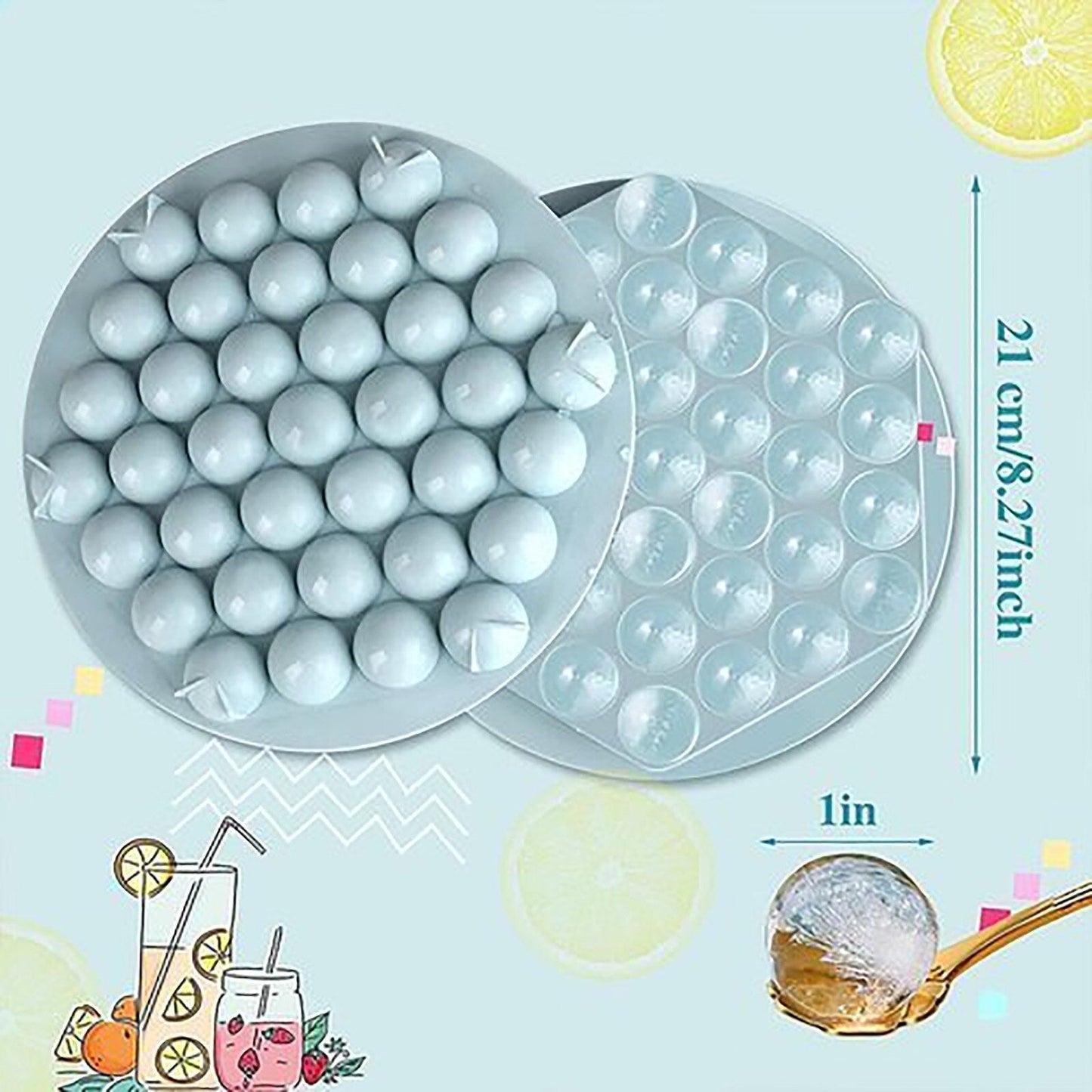 Hexagon Round Ice Cube Tray
