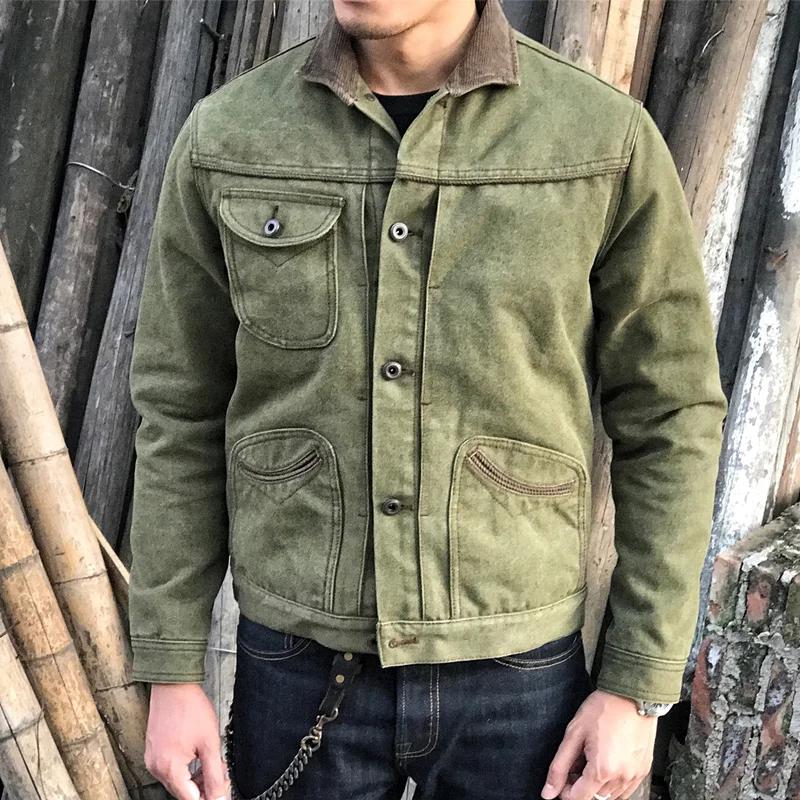 【24-hour shipping】Men's Retro Motorcycle Lapel Single Breasted Jacket 80553280Z