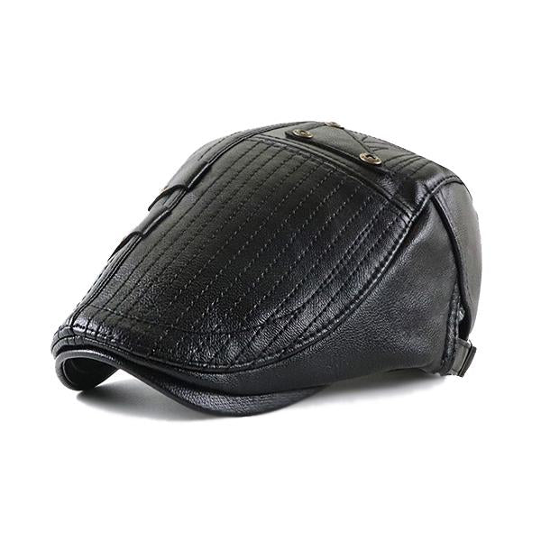 VINTAGE PANELLED LEATHER HAT 36145485X
