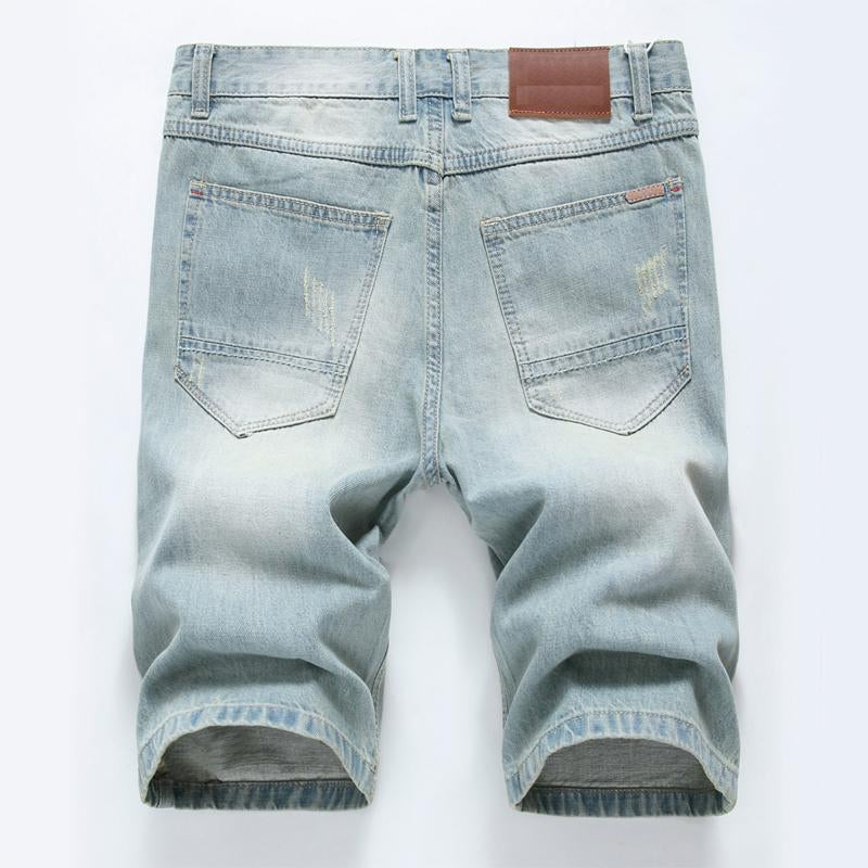 Men's Vintage Ripped Denim Shorts 89137494Y