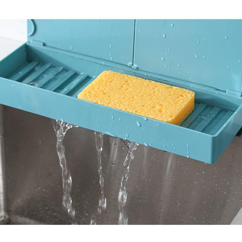 Kitchen Sink Retractable Water Baffle Sponge Holder