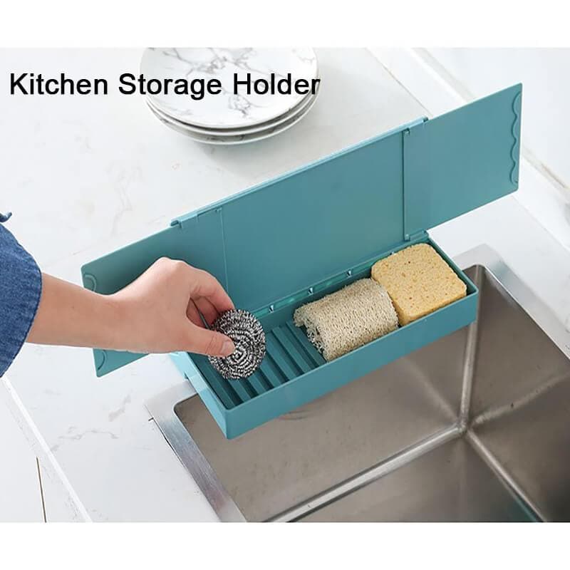 Kitchen Sink Retractable Water Baffle Sponge Holder