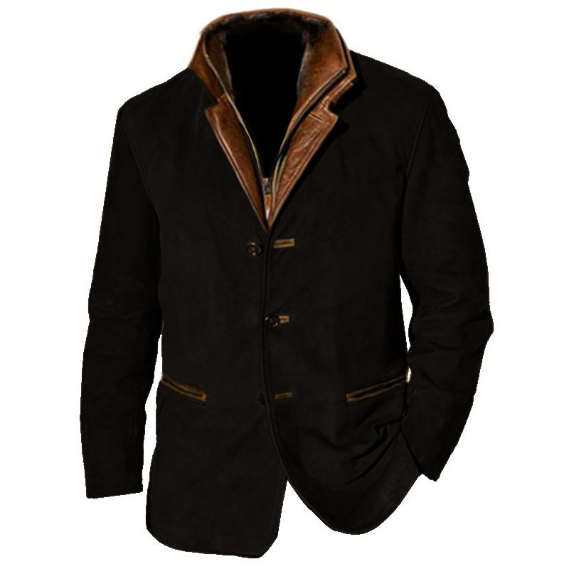 【24-hour shipping】Men's Autumn Vintage Buckskin Jacket 83271229YJ