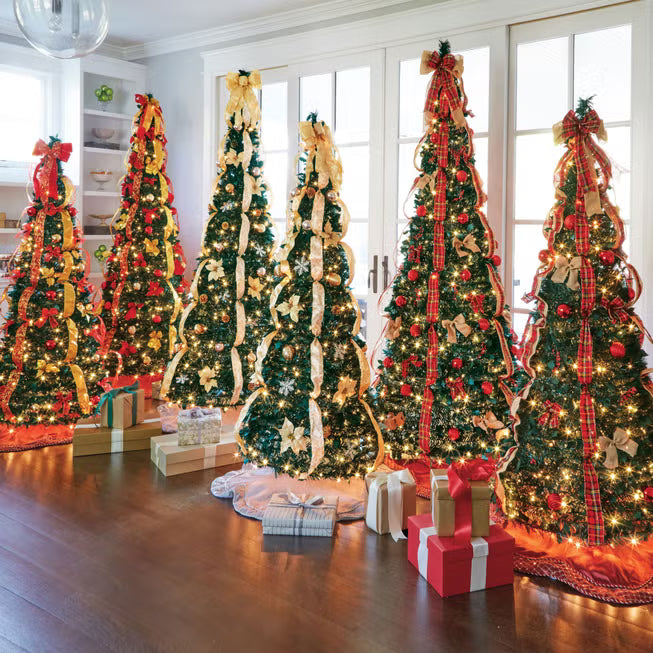 HolidayGlimmer 7½-ft Pop-Up Pre-Lit Christmas Tree