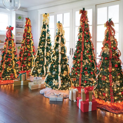 HolidayGlimmer 7½-ft Pop-Up Pre-Lit Christmas Tree