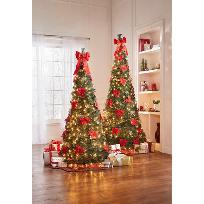 HolidayGlimmer 7½-ft Pop-Up Pre-Lit Christmas Tree