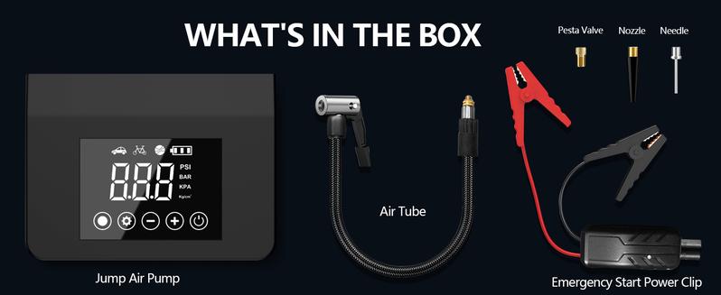 FYNNN - RoadRescue 4000A — Car Jump Starter + 150 PSI Tire Inflator (12V, 15,000 mAh, LED, Power Bank)