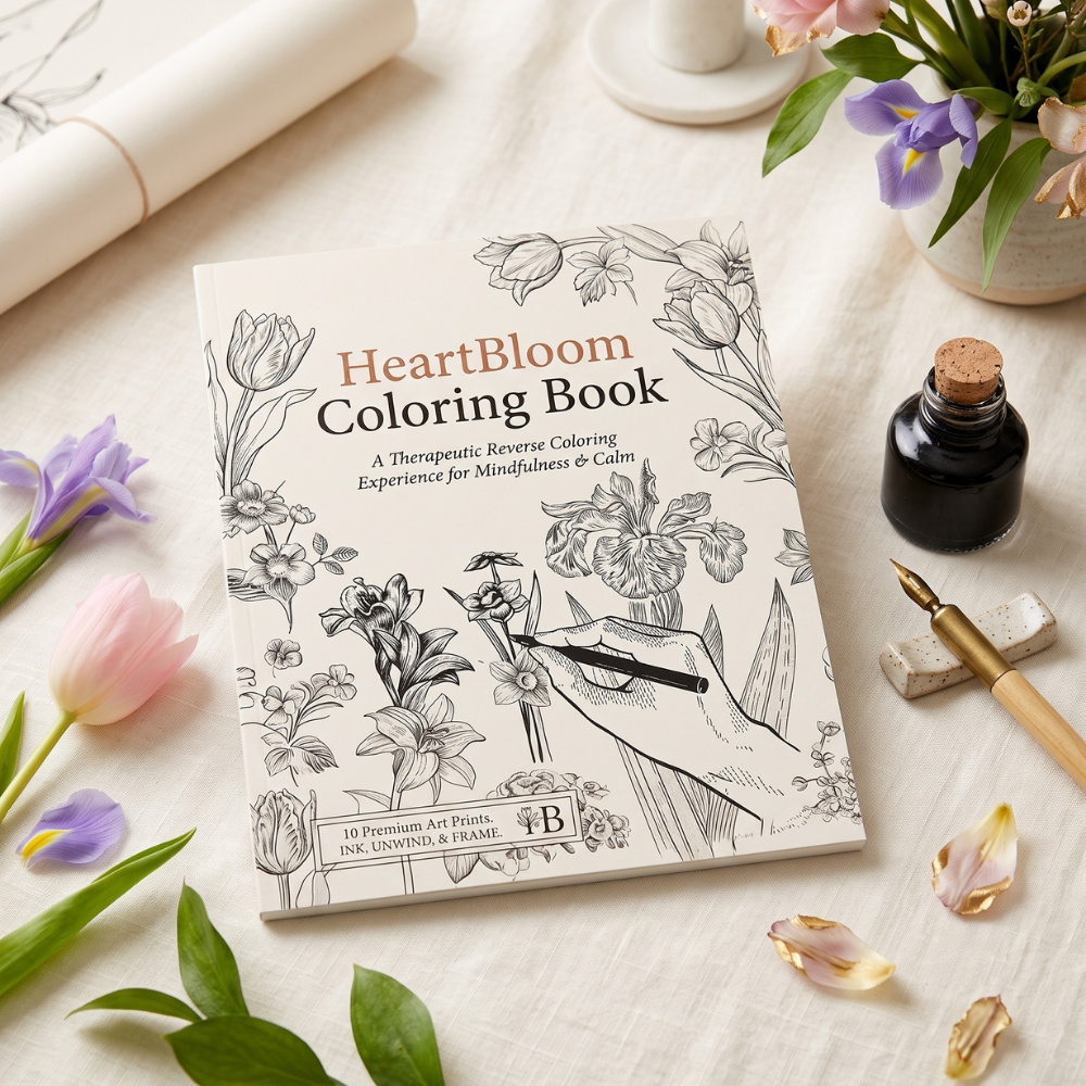 HeartBloom Coloring Book