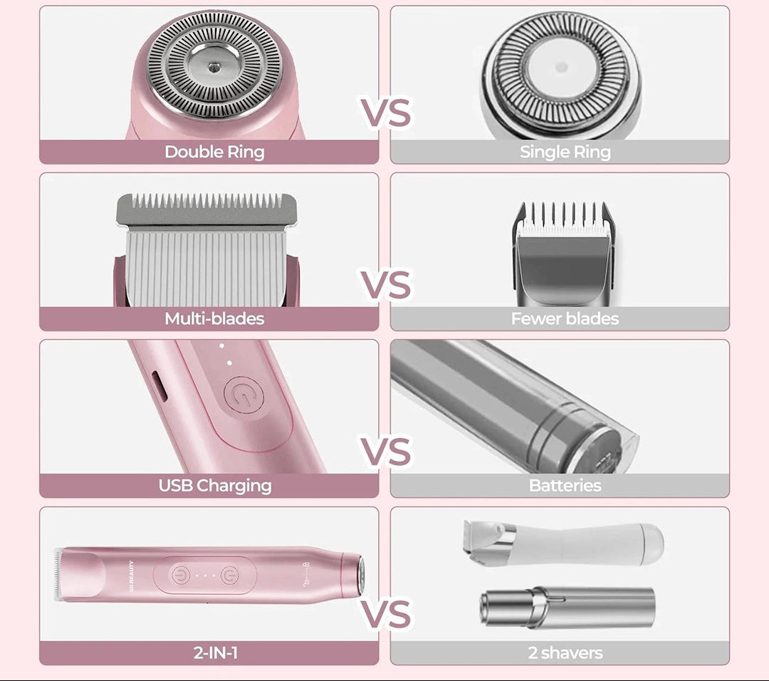 TRIMMER MAXX 2-in-1 Painless Bikini Hair Trimmer