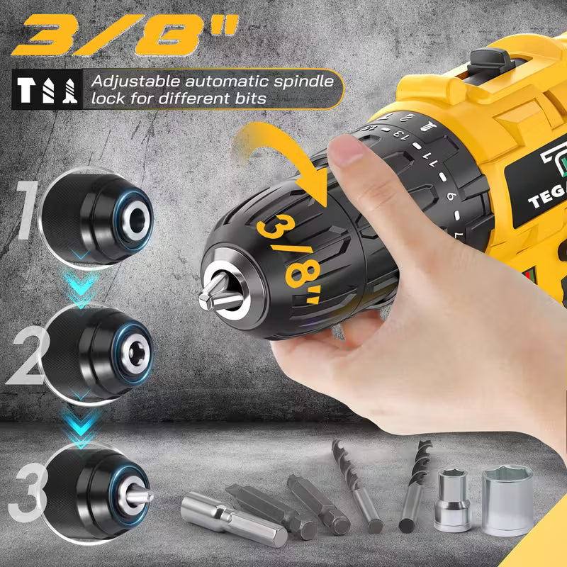 🔧 PowerForge 20V — Cordless Drill & 148-Piece Tool Set