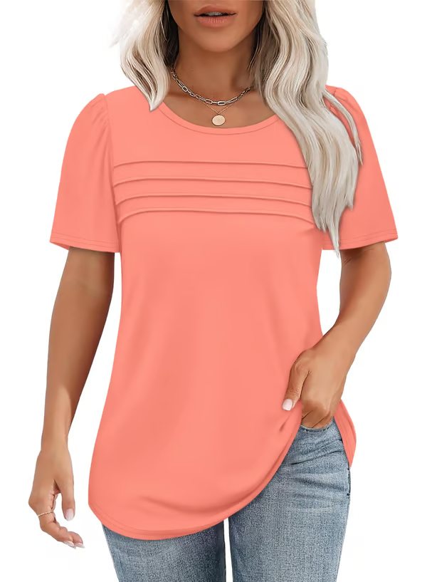 Soleil - Scooped Neck Blouse