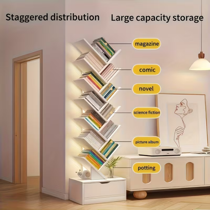 Treewood Corner Bookshelf