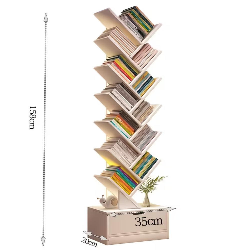 Treewood Corner Bookshelf