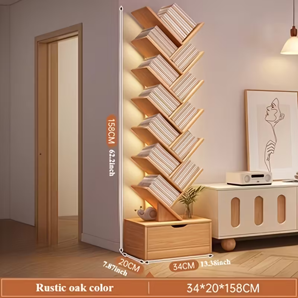 Treewood Corner Bookshelf