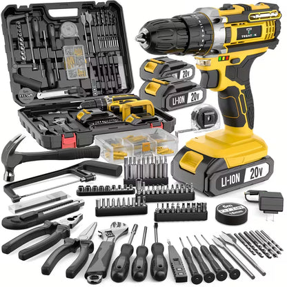 🔧 PowerForge 20V — Cordless Drill & 148-Piece Tool Set