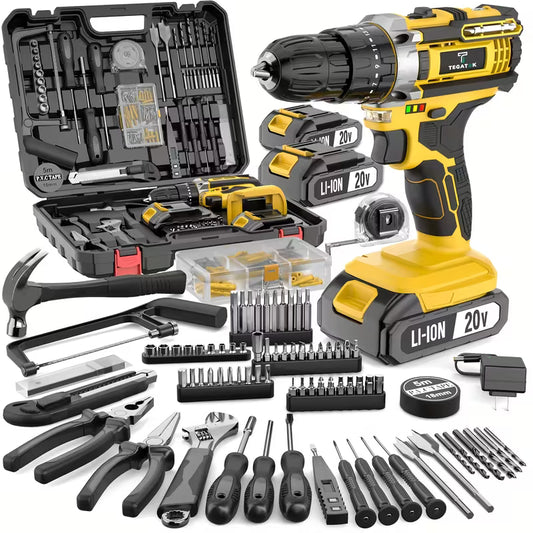 🔧 PowerForge 20V — Cordless Drill & 148-Piece Tool Set