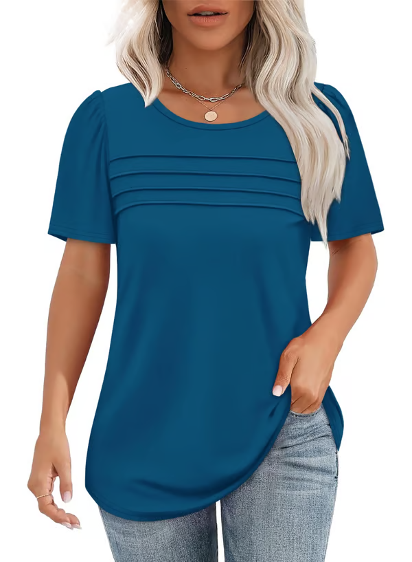 Soleil - Scooped Neck Blouse