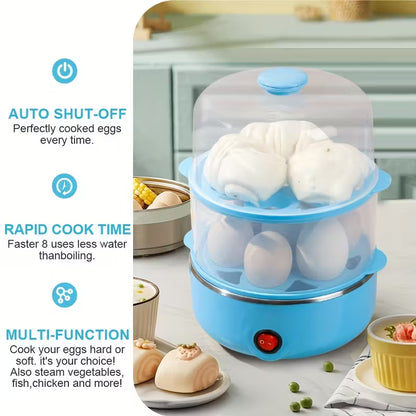 EggMaster 14-Egg Electric Steamer — Peel-Easy Hard & Soft Boiled Eggs