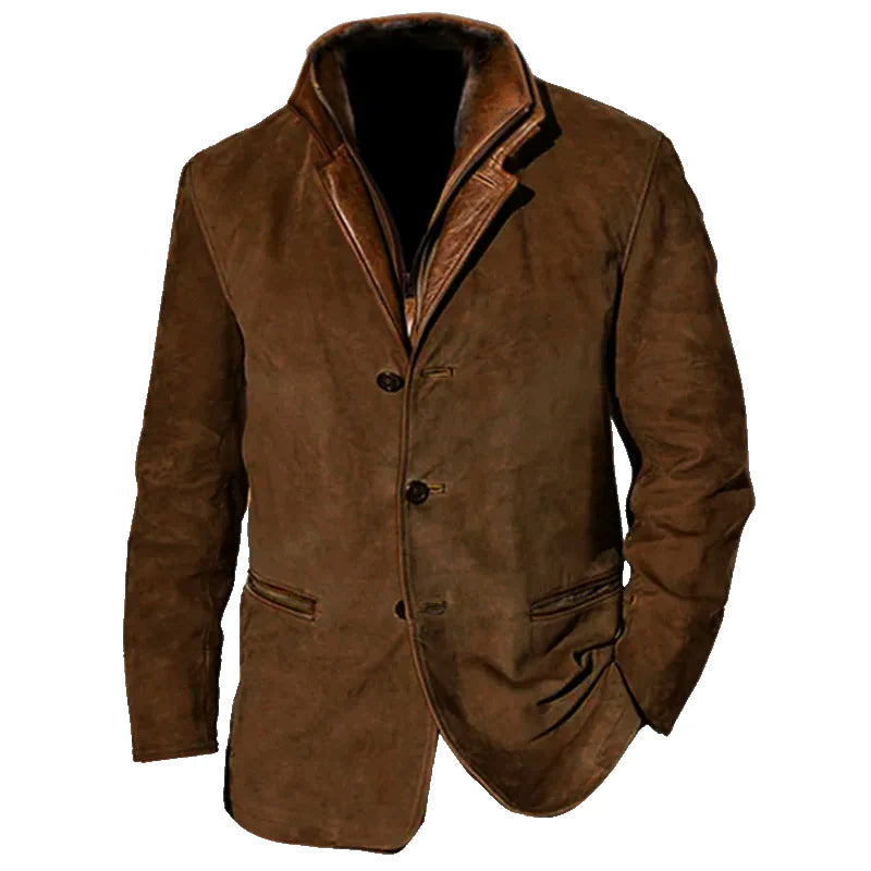 【24-hour shipping】Men's Autumn Vintage Buckskin Jacket 83271229YJ