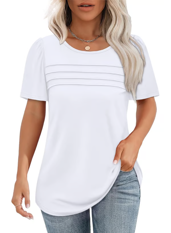Soleil - Scooped Neck Blouse