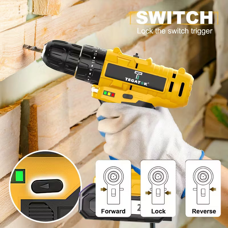 🔧 PowerForge 20V — Cordless Drill & 148-Piece Tool Set