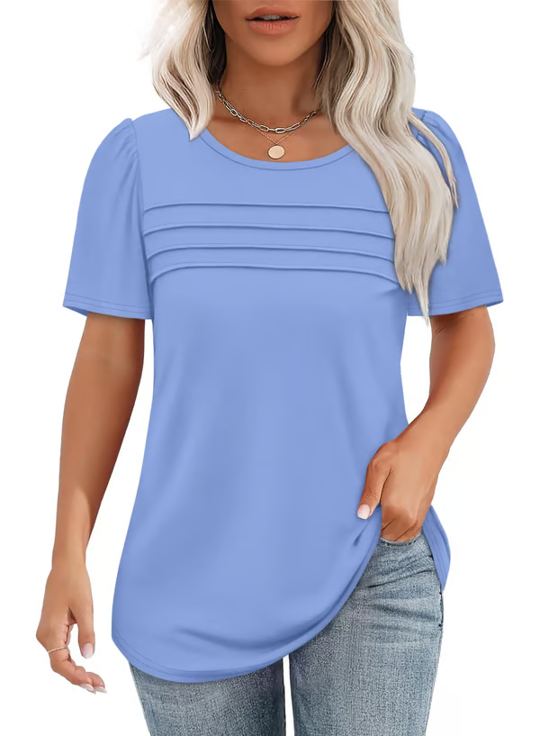 Soleil - Scooped Neck Blouse