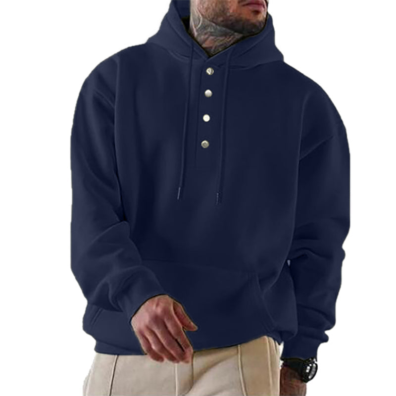 Men's Loose Casual Fleece Pocket Men's Hoodie 64196018X