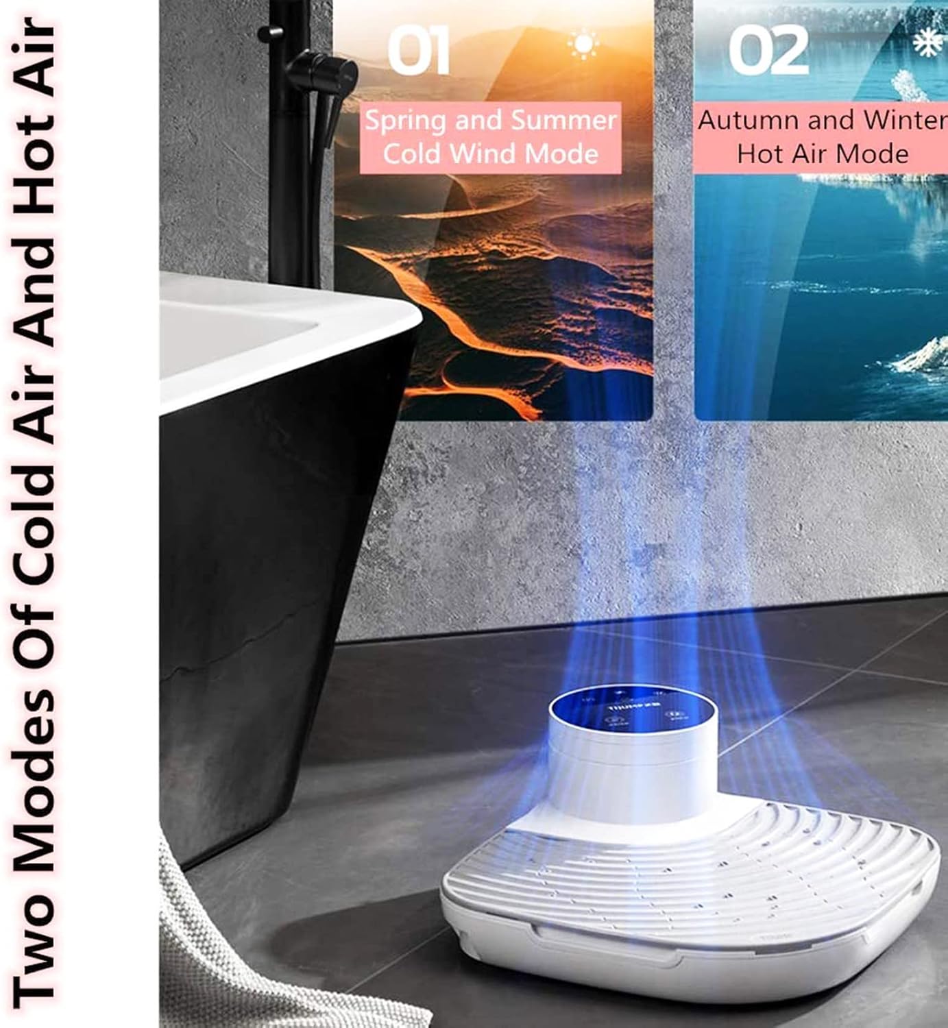 Full-Body Ionic Shower Dryer —  Hot/Cold Air, Heavy-Duty Base (1 + 1 FREE)