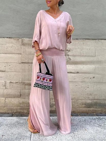 Susan - Two-Piece Set V-Neck
