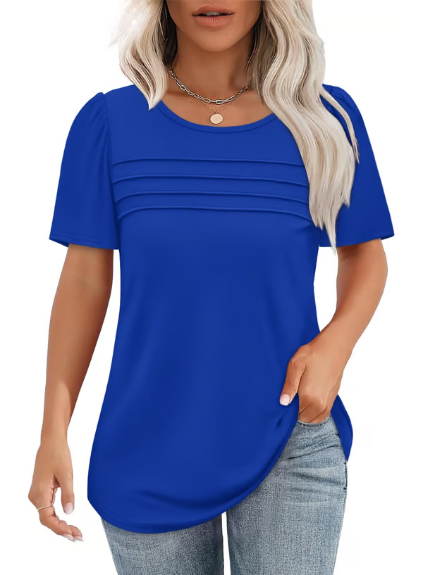 Soleil - Scooped Neck Blouse