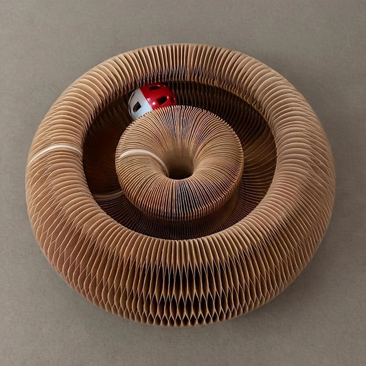 Twist & Scratch — Interactive Cardboard Cat Scratcher