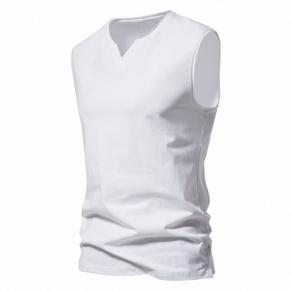 Men's Solid V Neck Tank Top 41491135Z