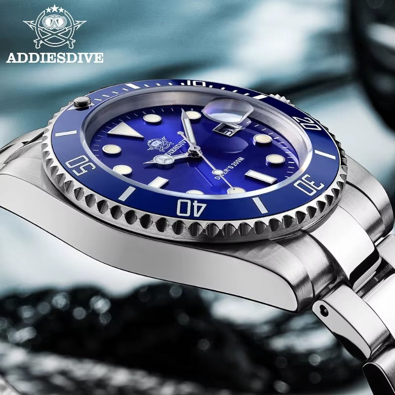 Automatic Submariner-Style Diver Watch (41mm, Sapphire Crystal)
