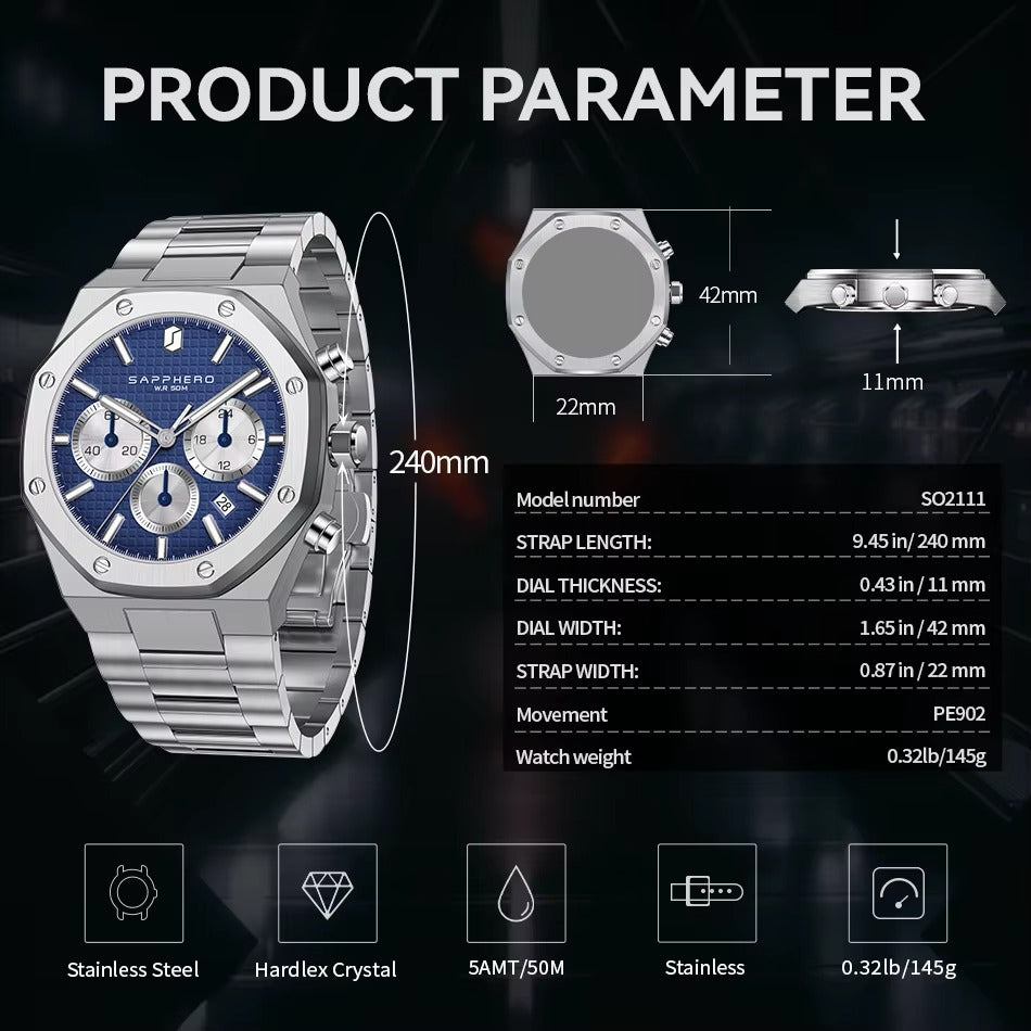 Automatic Chronograph Sport Watch — Designed for Bold Everyday Style