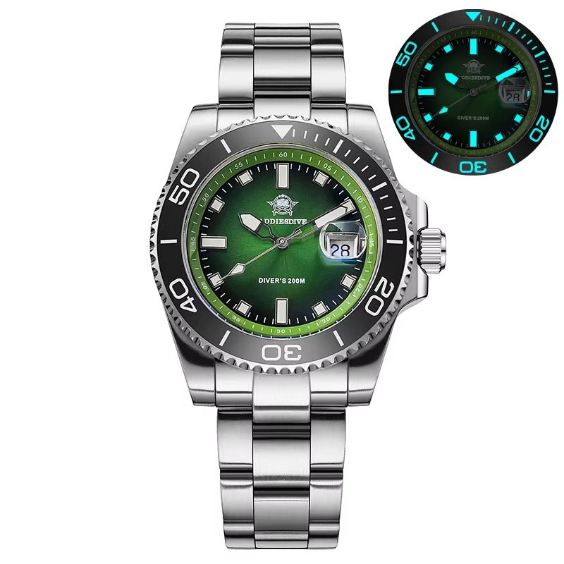 Automatic Submariner-Style Diver Watch (41mm, Sapphire Crystal)