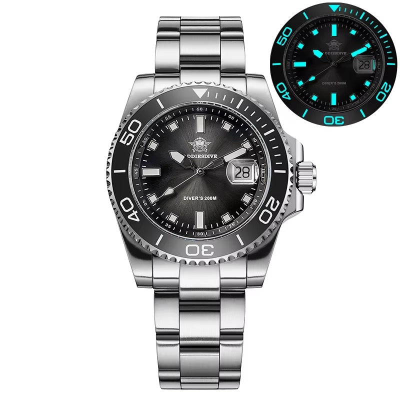 Automatic Submariner-Style Diver Watch (41mm, Sapphire Crystal)