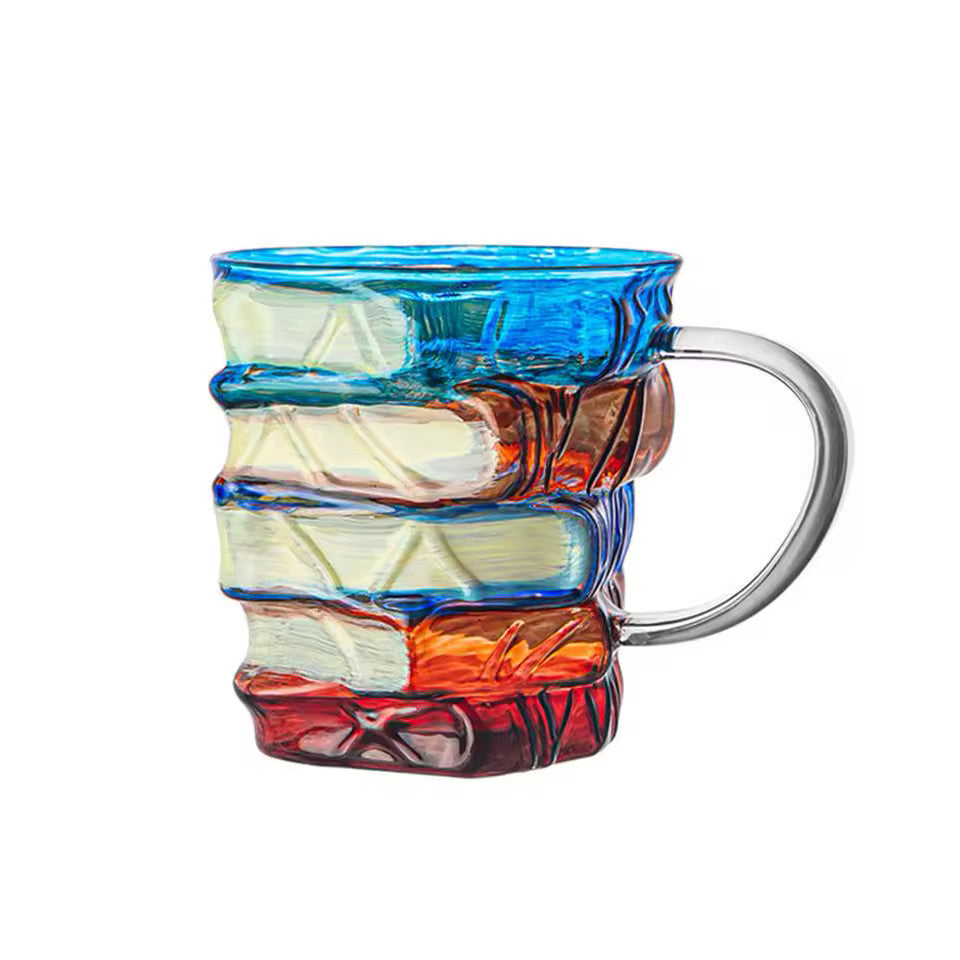 Bookstack Glass Coffee Mug