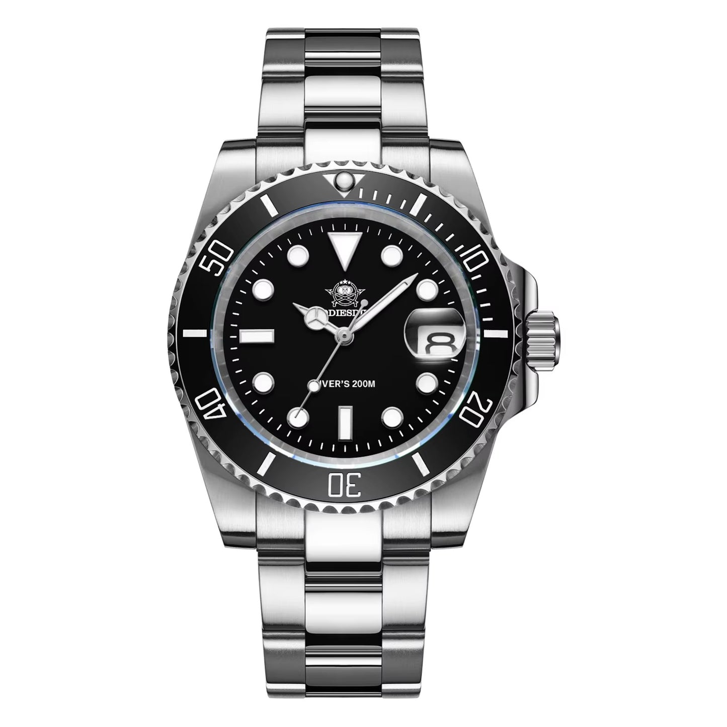 Automatic Submariner-Style Diver Watch (41mm, Sapphire Crystal)