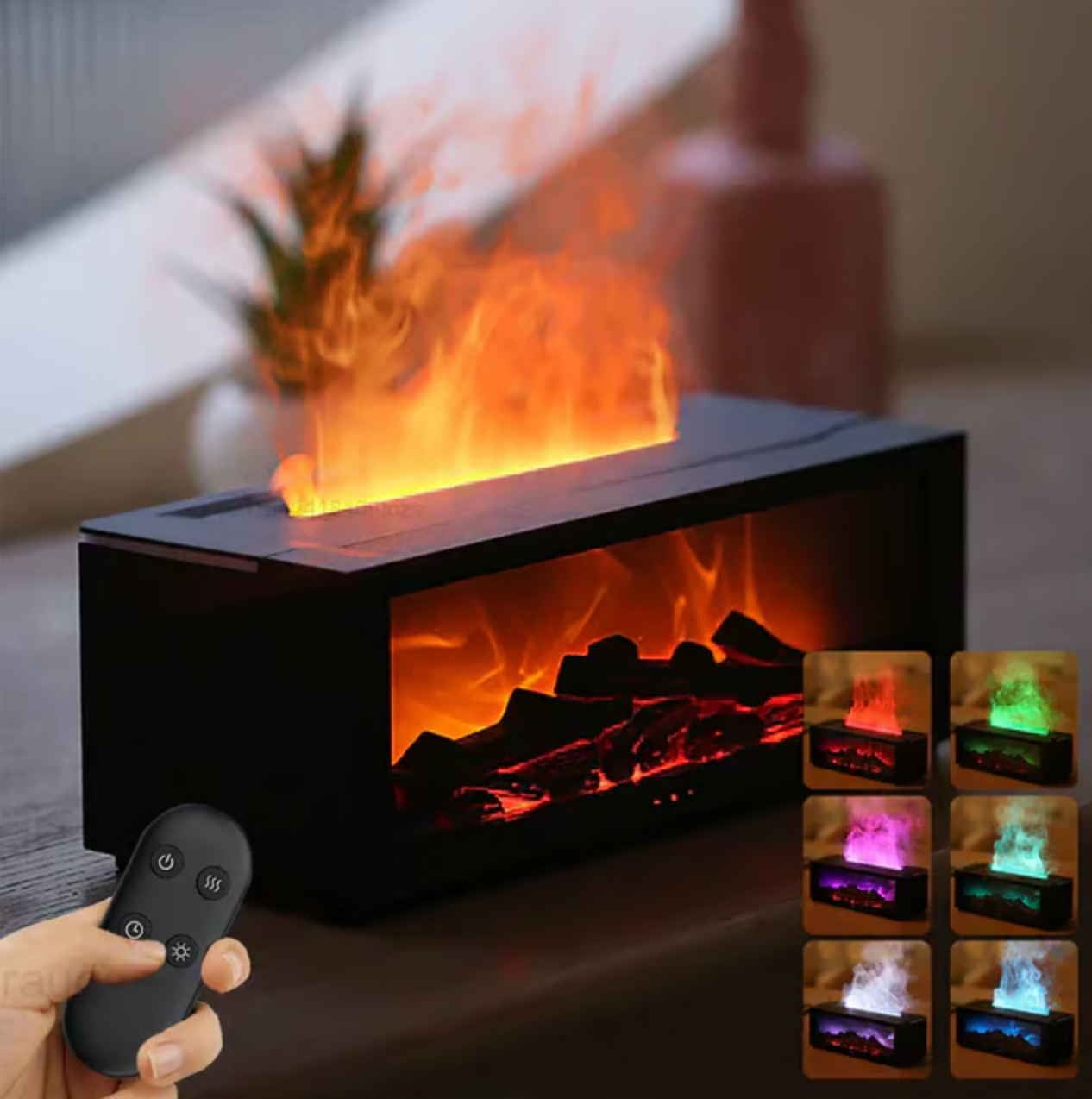 SMART Fireplace Flame Diffuser Humidifier with Remote