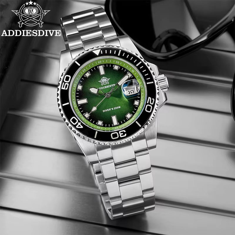 Automatic Submariner-Style Diver Watch (41mm, Sapphire Crystal)